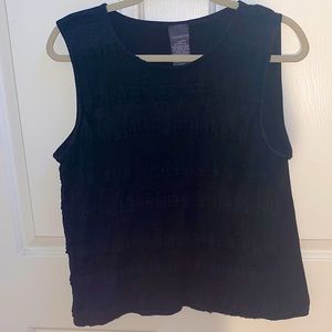 Black Lace Front Covington Tank